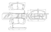 Колодки торм. диск. зад Hyundai H-1 01-, Starex/H1 08-, ix55 08-, Kia Carnival III 06-