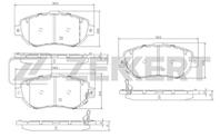 Колодки тормозные дисковые передние BS2086 от компании Zekkert