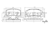 Колодки тормозные дисковые передние BS2103 от компании Zekkert