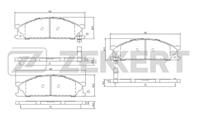 Колодки тормозные дисковые передние BS2518 от производителя Zekkert