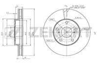 Диск торм. перед. Lexus ES I, II 01-, Toyota Camry (V10, V20, V30) 91-