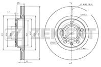 Диск торм. перед. Audi A4 I, II, III 94-, A8 I, II 01-, Seat Exeo (3R5, 3R2) 08-, VW Passat V 96-