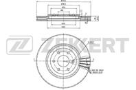 Диск торм. перед. Nissan Navara (D40) 05-, Pathfinder (R51) 04-