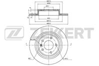 Диск торм. зад. CHEVROLET Cruze (J300, J305, J308, J309) 09-, OPEL Astra J 09-, Zafira C (P12) 14-