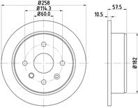 Диск тормозной задн.EXCELLE  LACETTI (J200)  LACETTI Kombi (J200)  LACETTI Stufenheck  NUBIRA Kombi 