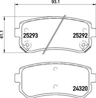 NP6069_колодки дисковые задние! KIA Ceed/Rio/Sportage  Hyundai Accent/i20/i30/ix35