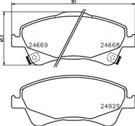 Колодки тормозные дисковые передн.AURIS (_E15_)  AURIS (_E18_)  AURIS TOURING SPORTS (_E18_)  AVENS...