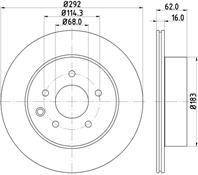 Диск тормозной задн.G Coupe  G Stufenheck  LEAF (ZE0)  QASHQAI / QASHQAI +2 I (J10  JJ10)  ROGUE  S...