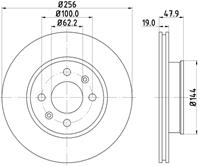 Диск тормозной передний hyundai getz 1.1-1.5d 02