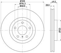 Диск тормозной передн.EX  G Stufenheck  M (Y51)  M35  M45  350 Z Roadster (Z33)  FUGA  MURANO I (Z5...