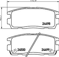 NP6074_колодки дисковые задние! Chevrolet Captiva  Opel Antara 2.4/3.2 06>