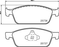 Колодки тормозные передние к-кт FORD FOCUS III (2011>)/KUGA (2012>) FOCUS 2.0 ST