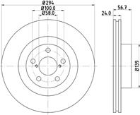 Диск тормозной передн.9-2X Kombi  FR-S Coupe  BRZ  EXIGA  FORESTER (SG)  FORESTER (SH)  FORESTER (S...