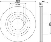 Диск тормозной передн.LX (URJ201)  LAND CRUISER 200 (VDJ2_  UZJ2_)  LAND CRUISER Pick-up (_J7_)  LA...