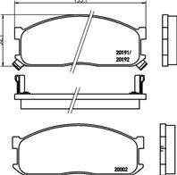 NP5000_колодки дисковые передние! Mazda E2000/2200 2.0/2.2D 84>