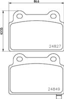 Колодки тормозные MITSUBISHI GALANT FORTIS VIII/LANCER VIII/LANCER FOR