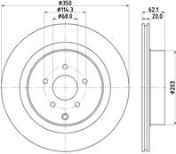 Диск тормозной  FX  M37  M (Y51)  Q50  Q60 Coupe  