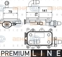 Oil cooler  length 202 mm