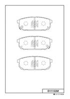 [D11133M] Kashiyama Колодки тормозные дисковые комплект на ось