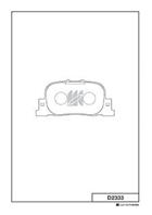 [d2333] kashiyama колодки тормозные дисковые  комплект на ось