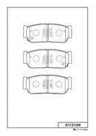 [D11213M] Kashiyama Колодки тормозные дисковые Ssang Yong комплект на ось