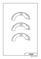 Барабанные тормозные колодки задние K3382 от компании MK Kashiyama