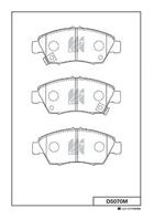 Колодки тормозные дисковые передние D5070M от производителя MK Kashiyama
