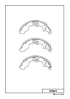 [K9931] Kashiyama Колодки тормозные барабанные