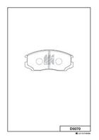 Колодки тормозные дисковые передние D6070 от компании MK Kashiyama