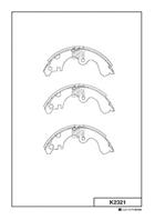 [K2321] Kashiyama Колодки тормозные барабанные