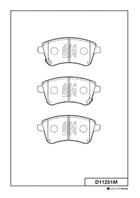 [D11251M] Kashiyama Колодки тормозные дисковые комплект на ось