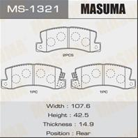 Колодки тормозные дисковые задние MS1321 от компании MASUMA