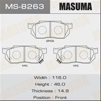 Колодки тормозные дисковые передние MS8263 от производителя MASUMA