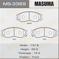 Колодки тормозные дисковые MS3369 от компании MASUMA