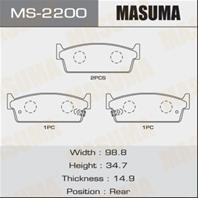 Колодки тормозные дисковые MS2200 от производителя MASUMA