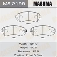 Колодки тормозные дисковые передние MS2199 от производителя MASUMA