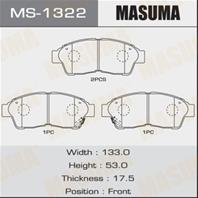 Колодки тормозные дисковые передние MS1322 от фирмы MASUMA