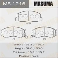 Колодки тормозные дисковые MS1216 от производителя MASUMA