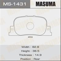 Колодки тормозные дисковые MS1431 от производителя MASUMA