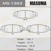 Колодки тормозные дисковые MS1363 от компании MASUMA