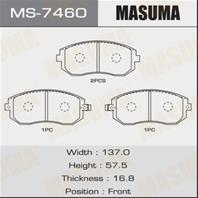 Колодки тормозные дисковые передние MS7460 от производителя MASUMA