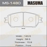 Колодки тормозные дисковые передние MS1480 от производителя MASUMA