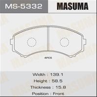 Колодки тормозные дисковые MS5332 от производителя MASUMA