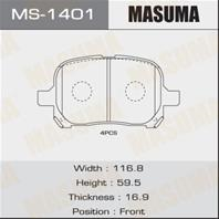 Колодки тормозные дисковые передние MS1401 от фирмы MASUMA