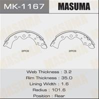 Барабанные тормозные колодки MK1167 от производителя MASUMA