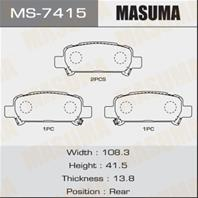 Колодки тормозные дисковые MS7415 от фирмы MASUMA