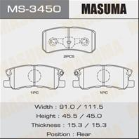 Колодки тормозные дисковые задние MS3450 от производителя MASUMA