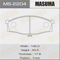 Колодки тормозные дисковые MS2204 от производителя MASUMA