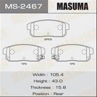 Колодки тормозные дисковые MS2467 от фирмы MASUMA