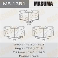 Колодки тормозные дисковые MS1351 от компании MASUMA